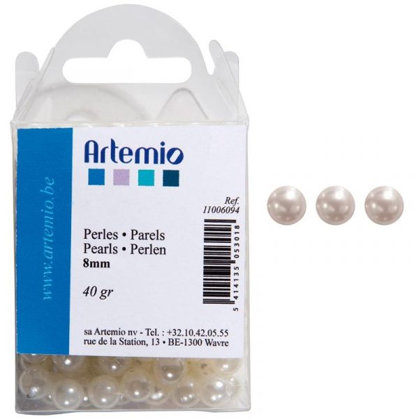 Perles Ivoire 8 mm x 40 g