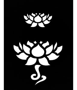 Pochoir tatouage adhésif - Lotus 7 x 10 cm