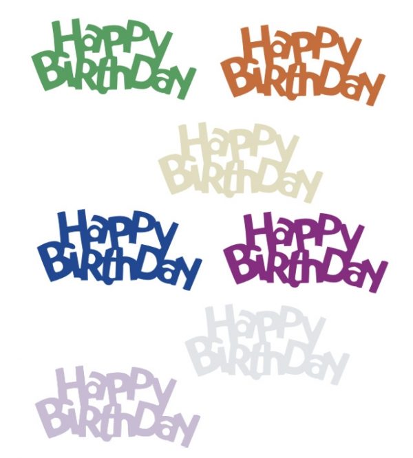 Confettis de table - Naissance « Happy birthday »