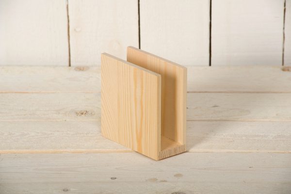 Porte serviette vertical en bois - 12 cm